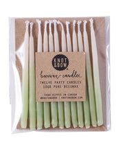 Load image into Gallery viewer, Ombré Beeswax Party Candles 3" (12-pck)