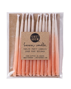 Ombré Beeswax Party Candles 3" (12-pck)