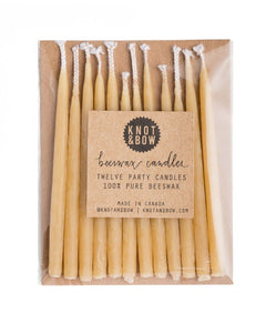Beeswax Party Candles 3" (12-pck)